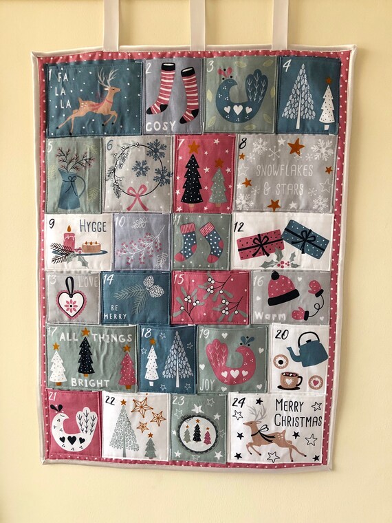 Scandi Hygge Advent Calendar From Panel 24 Pockets Etsy