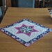 Patchwork Square Quilted Table Topper Mat With Star. Mother's Day Gift ...