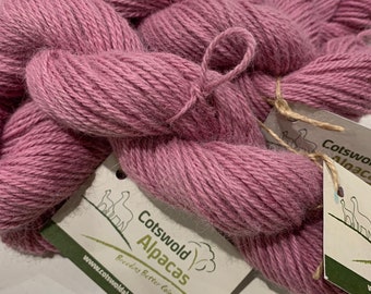 DK indigo and cochineal dyed yarn