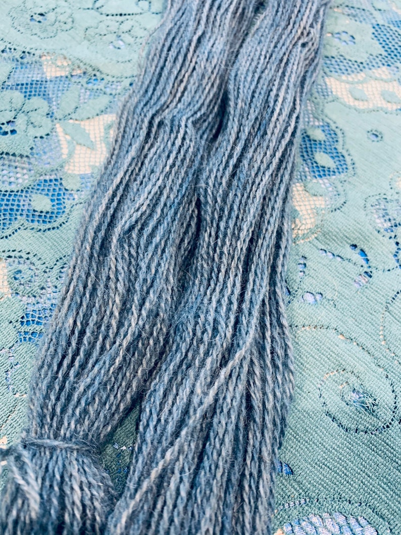 4ply blue Indigo dyed alpaca yarn image 2