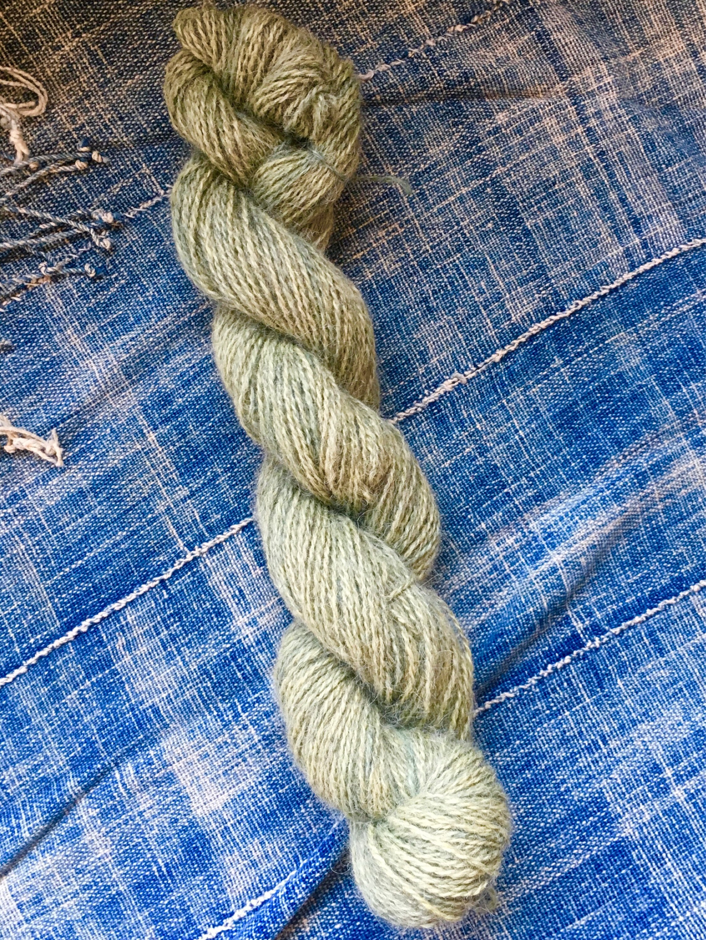 Alpaca yarn natural green 4ply fingering or sock weight Etsy