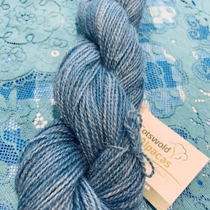 4ply blue Indigo dyed alpaca yarn image 1