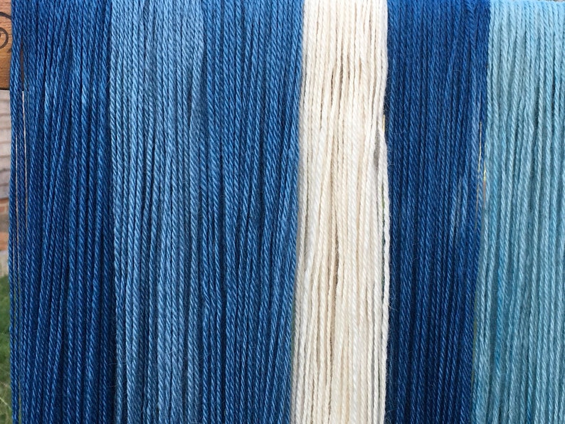 4ply blue Indigo dyed alpaca yarn image 6