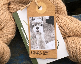 Karlie and friends Alpaca Yarn. DK/Worsted weight pure alpaca yarn 50g