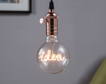DarkSteve - Idea LED Pendant Light Bulb - E26/E27 Screw Filament Modern Decorative Light Bulbs #1 Unique Gift