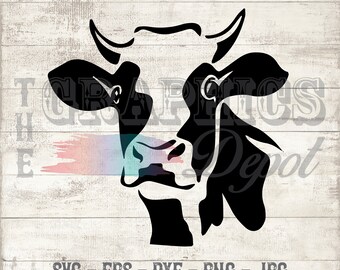 Download Cow Silhouette Svg Etsy