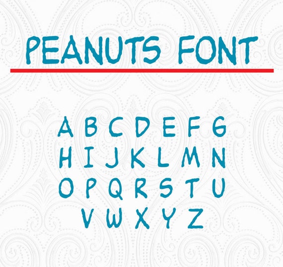 Peanuts Font Svg Studio3 Eps Ai Files Snoopy Instant Etsy