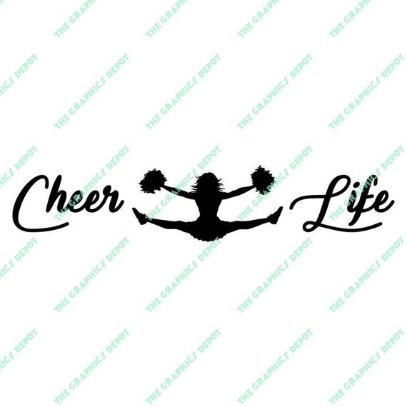 and Silhouette Svg,Png,Dxf,Pdf,Jpg,Eps Instant Cut files for Cricut Cheerleader designs File Cheerleader svg Cheerleader clip art