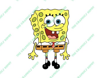Spongebob - SVG file, DXF file, EPS file, png file - Instant Download - Cricut Explorer - Silhouette Cameo