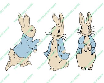 Peter Rabbit SVG & PNG Cricut Cut File - Etsy