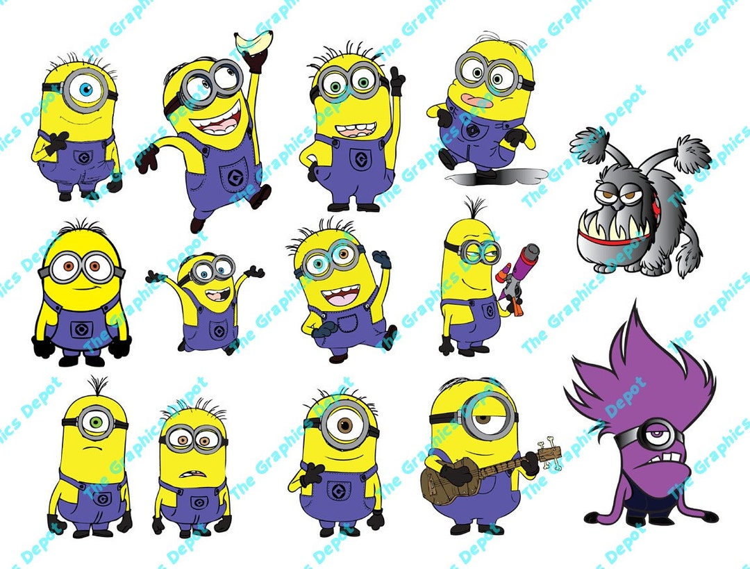 Despicable Me 12 Minion Peel Off Car Stickers Value Pack Collection #1