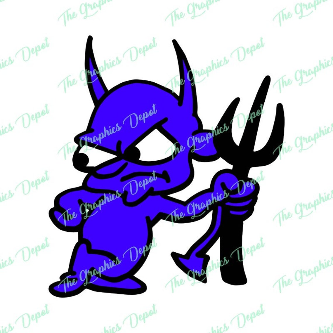 Blue Devil svg eps ai pdf jpg png fichiers fichier Cut - Etsy Canada