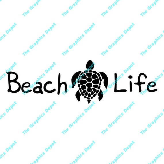Download Beach Life Sea Turtle svg dxf pdf eps ai files | Etsy