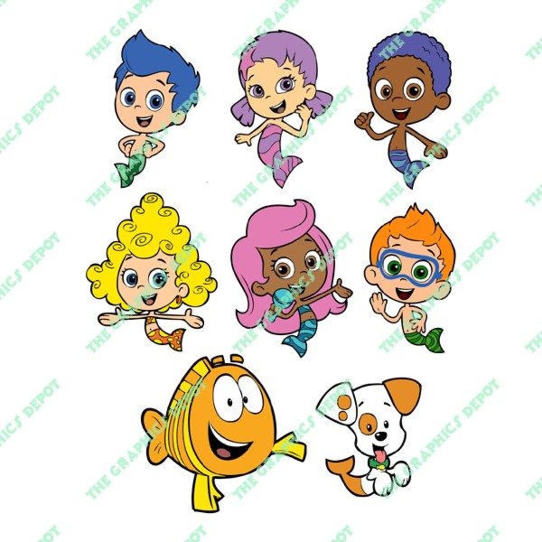 Bubble Guppies SVG File, DXF File, EPS File, Png File Instant Download ...