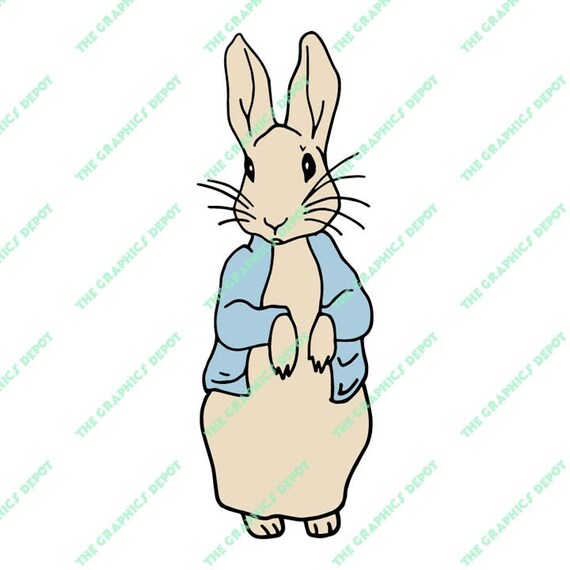 Download Peter Rabbit Svg File Dxf File Eps File Png File Etsy