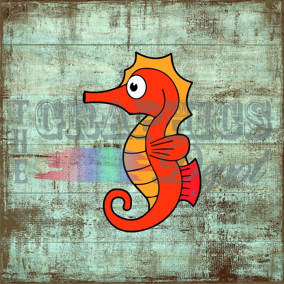 Seahorse Svg File Dxf File Eps File Pdf File Png File Etsy