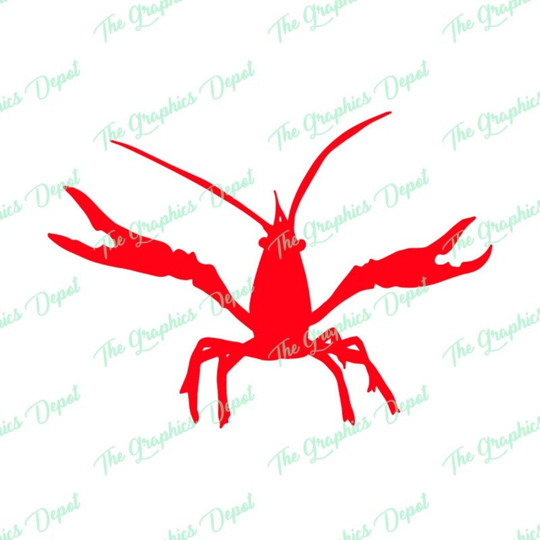 Crawfish Svg, Eps, Ai, Pdf, Jpg, Png Files Louisiana Crawfish Cut File ...