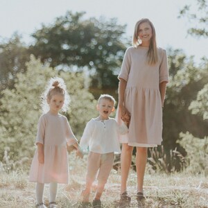 Mother daughter matching dress Mother and daughter matching outfits Mother day gift Organic muslin Woman muslin dress Kids organic Mini me