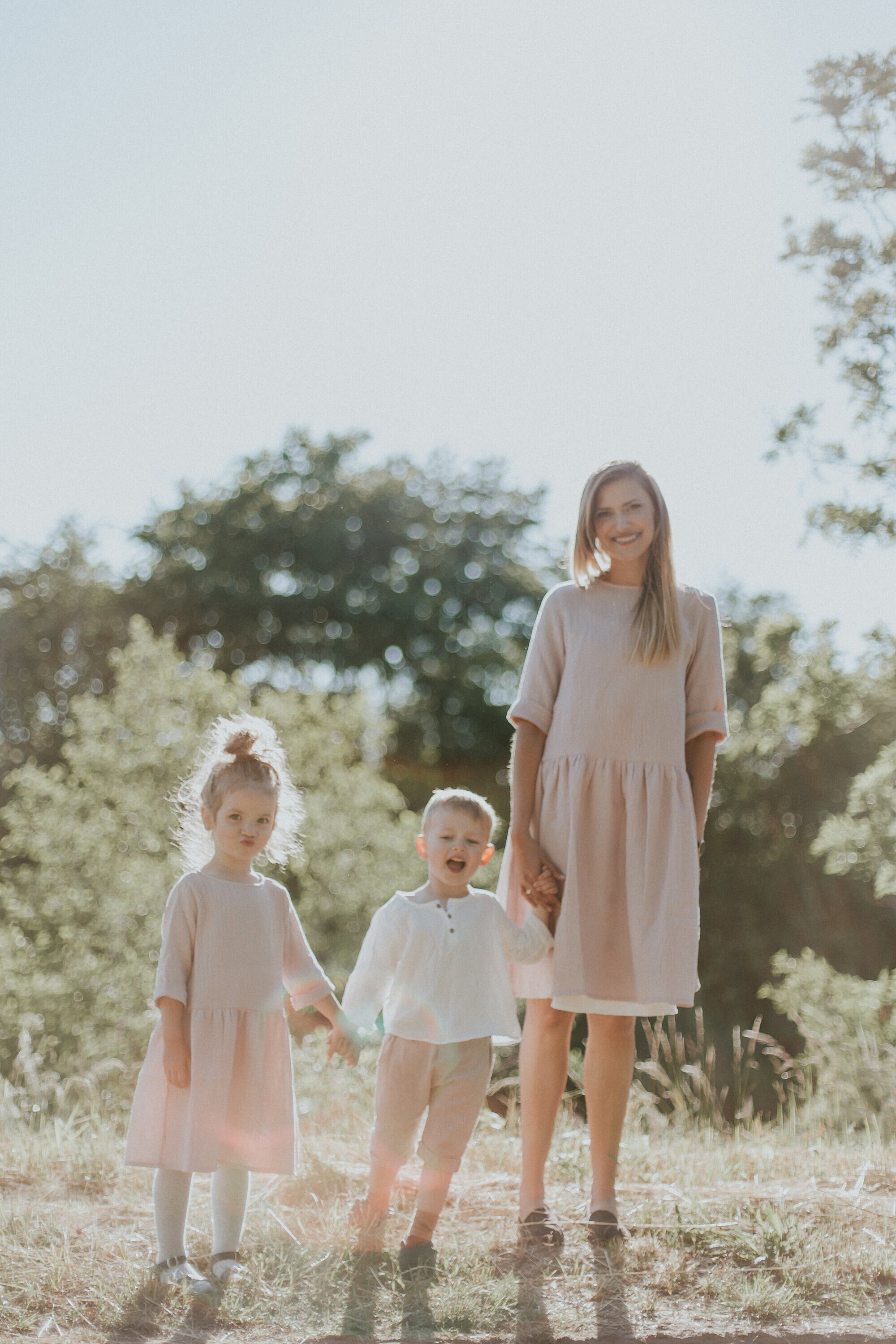 Ensemble mère-fille en mousseline -  France