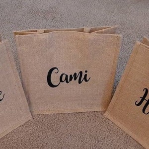 Bridal Tote, Bride Bag, Bridesmaid Tote, Bridesmaid Bag, Personalized Tote, Personalized Name Tote, Wedding Day Tote