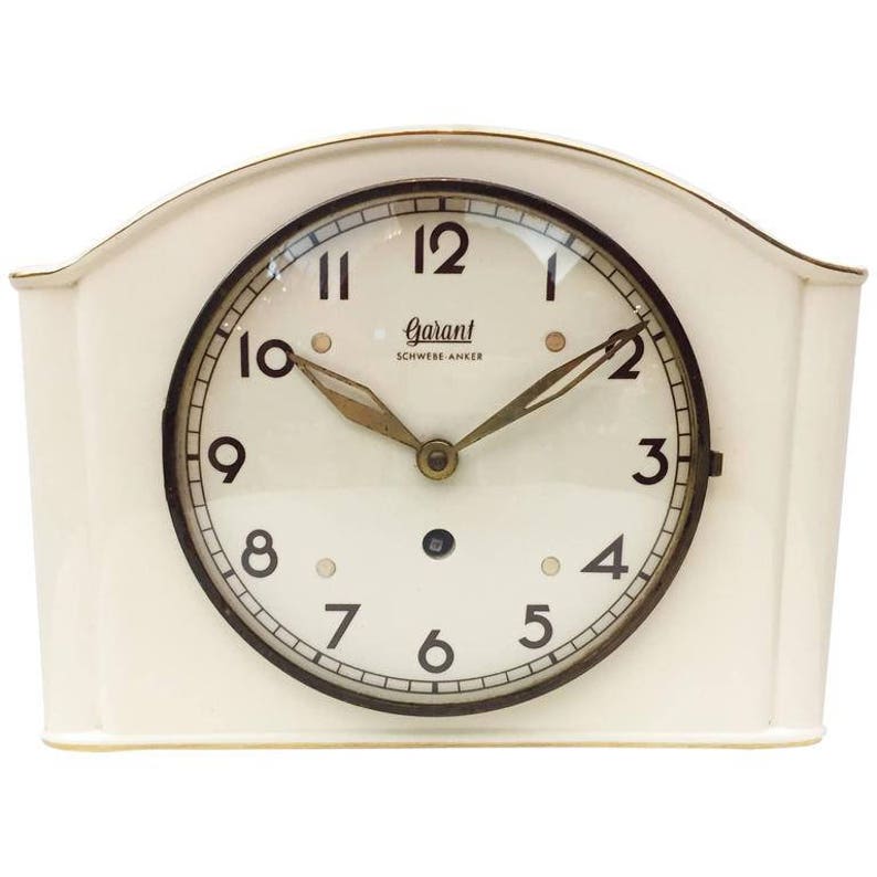 German Ceramic Wall Clock by Garant Etsy