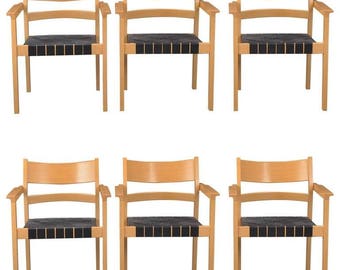 Set of Six Hans J. Wegner Armchairs GE881