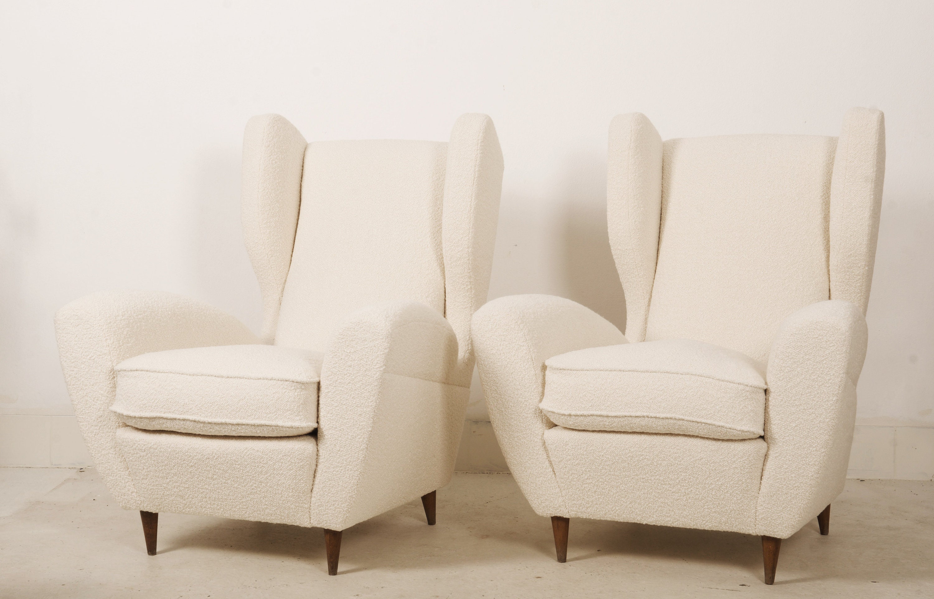 Boucle wingback online chair