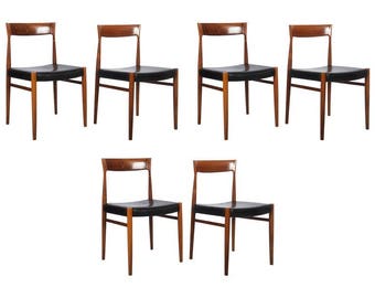 Set of Six Rosewood Dining Chairs in the Style of Møller 77 Chairs
