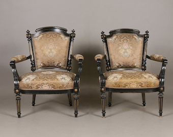 Pair of Louis XVI Style Armchairs