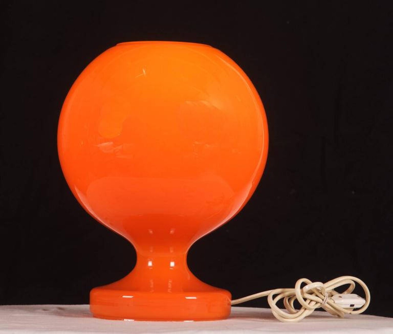 Midcentury Glass Table Lamp Etsy