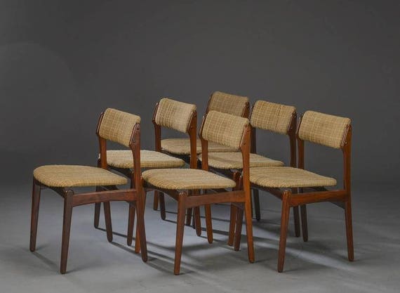 Set van zes Deense Rosewood Dining stoelen door Erik Buch | Etsy Set van zes Deense Rosewood Dining stoelen door Erik Buch | Etsy