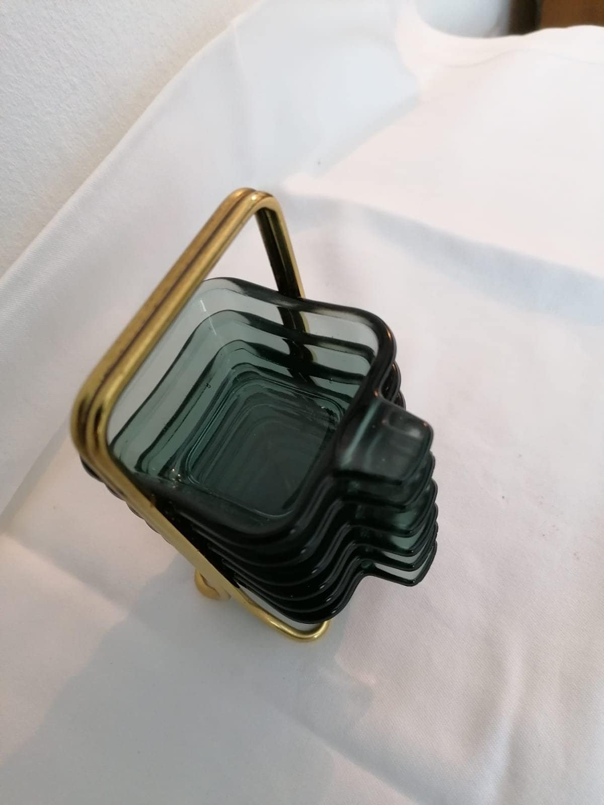 Set of Six Stacking Ashtrays by Wilhelm Wagenfeld for WMF 