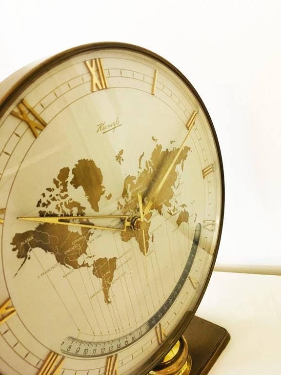 Big Kienzle Weltzeituhr Modernist Table World Timer Zone Clock - Etsy