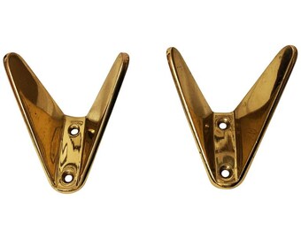Brass Coat Wall Double Hooks by Hertha Baller
