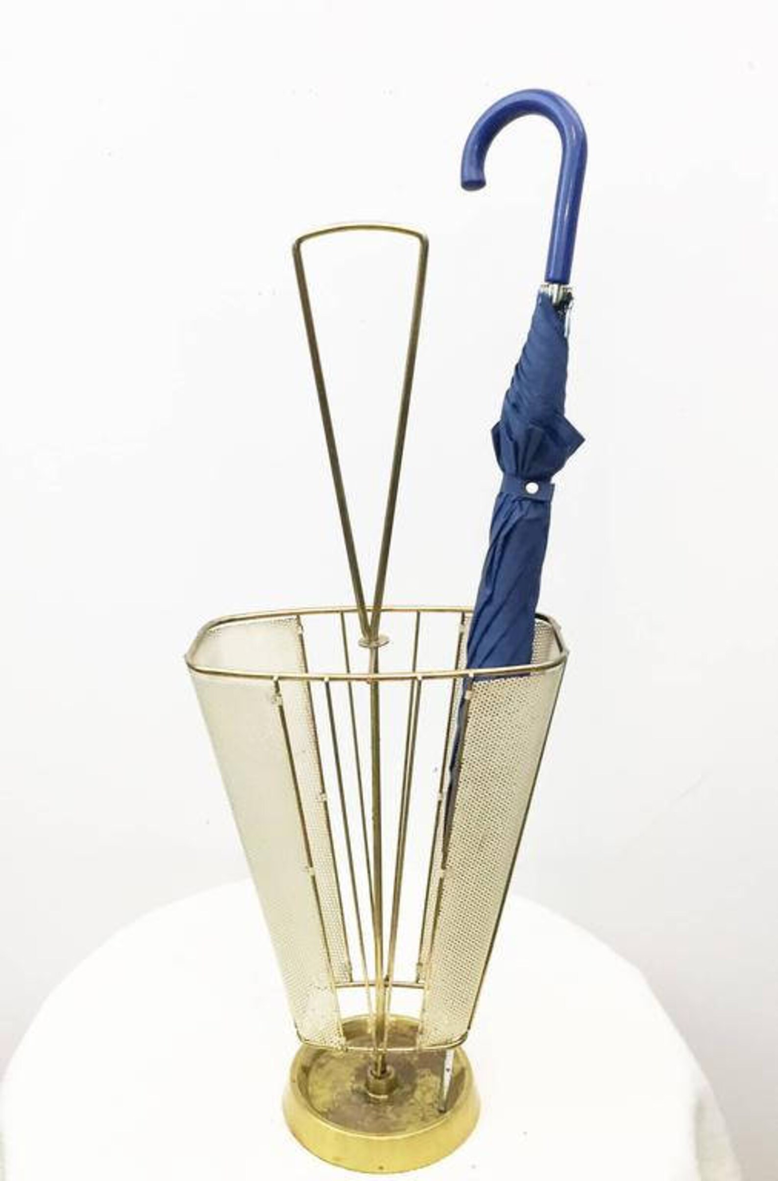 Midcentury Brass Italian Umbrella Stand Etsy