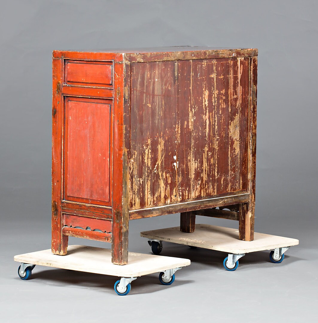 Gabinete chino lacado en rojo de Ningbo | Etsy