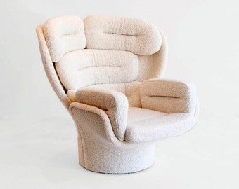 Joe Colombo ”Elda” Armchair form the 1950s Bouclé