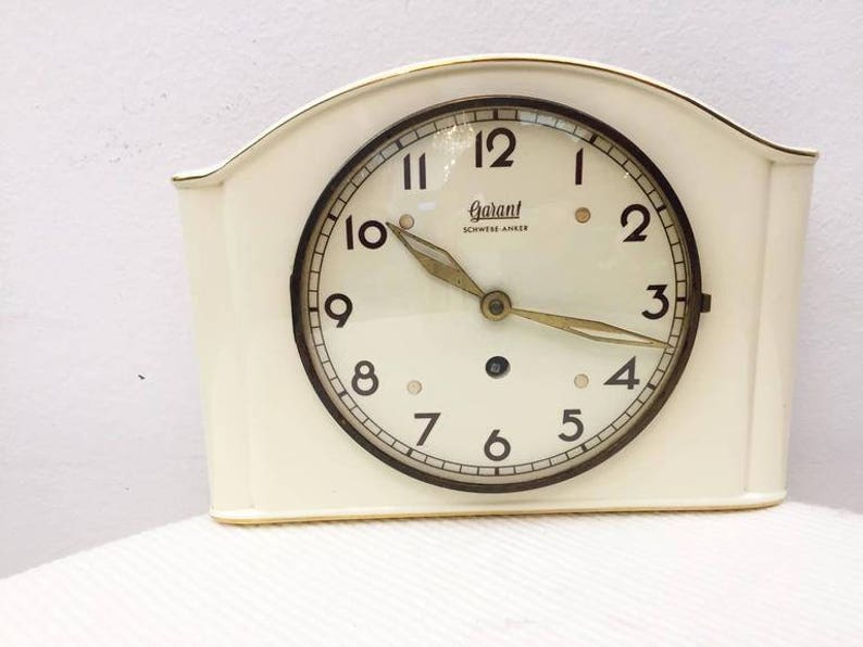 German Ceramic Wall Clock by Garant Etsy