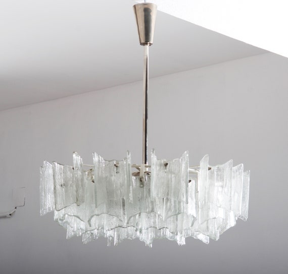 Frosted Glass Chandelier by J. T. Kalmar Etsy Australia
