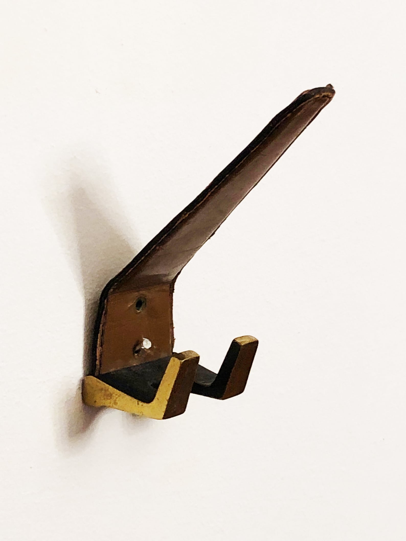 Brass Leather Wall Hooks Attributed to Carl Auböck Etsy