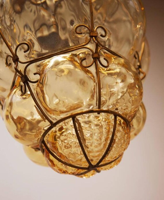 Murano caged sales glass pendant