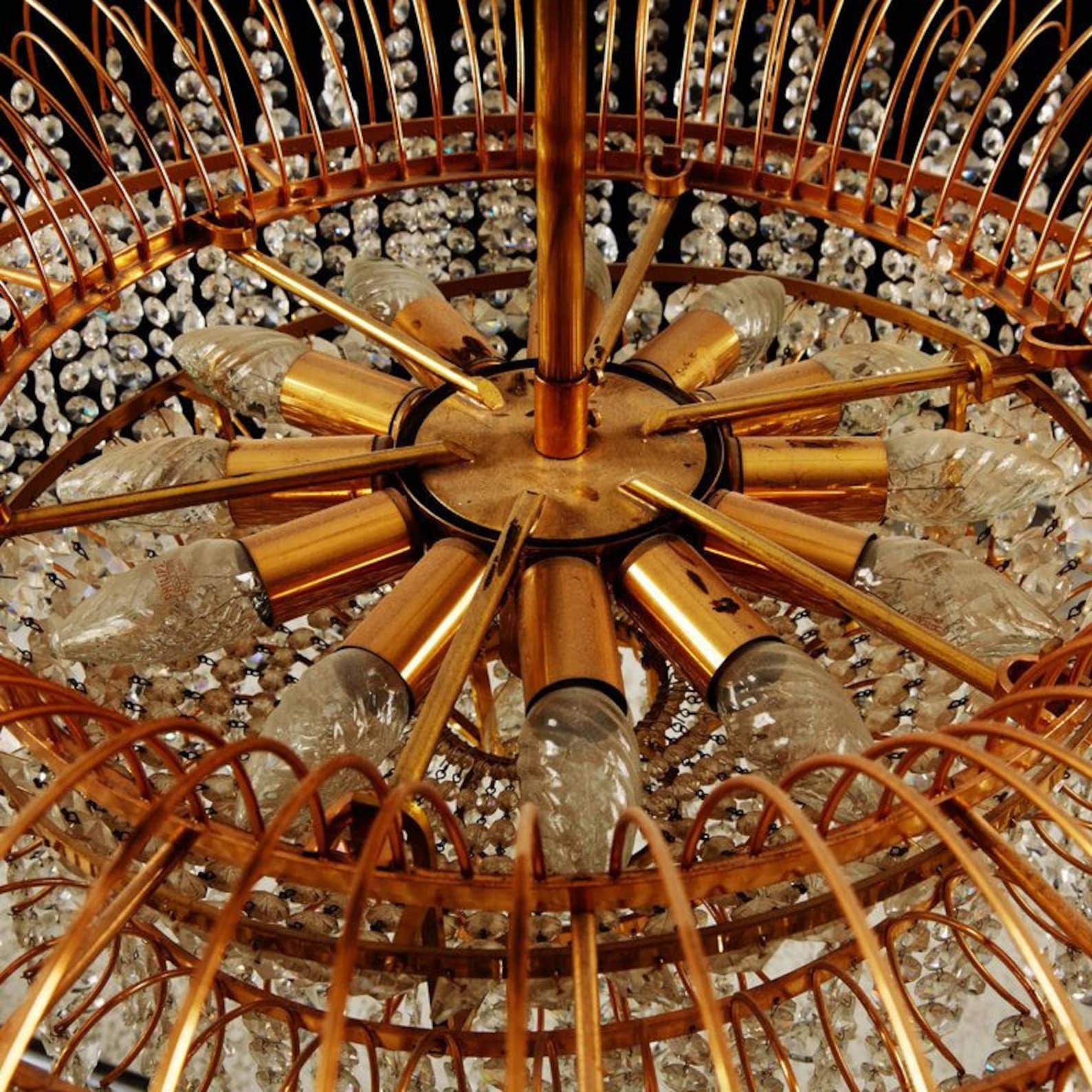 Stunning Cut Crystal Chandelier From the 1970s Etsy Singapore