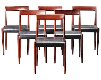 Set of Six Danish Rosewood Dining Chairs
