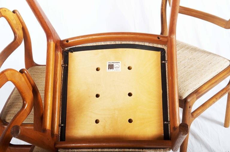 Uldum Møbelfabrik のデンマーク製チーク材椅子 4 脚セット - Etsy 日本
