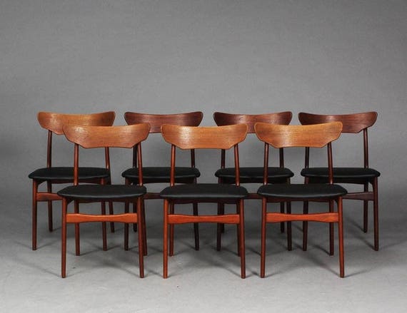 Up to Seven Rosewood Schønning & Elgaard Dining Chairs - Etsy