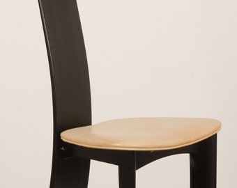 Danish Ebonized Dining Chairs by Bob og Dries Van Den Berghe