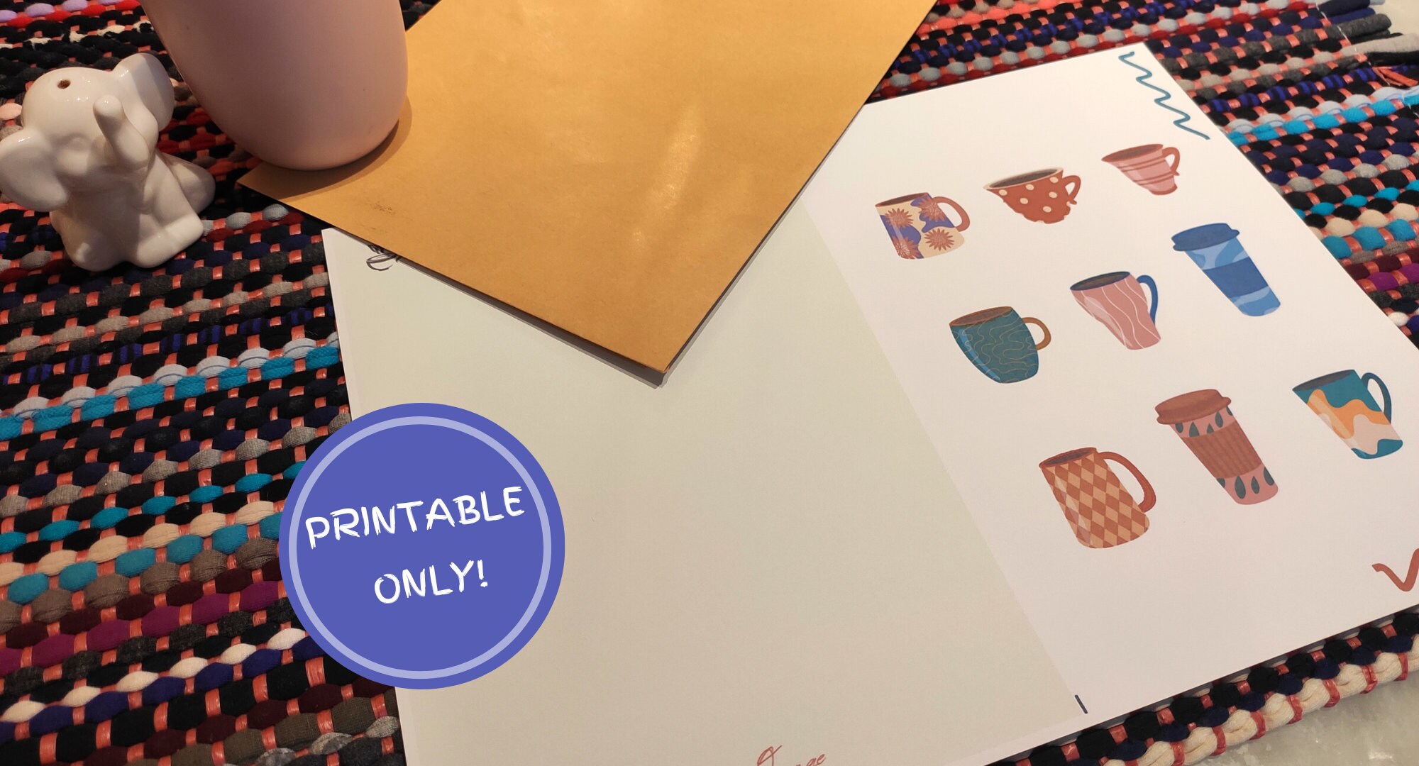 PRINTABLE CARD/ /coffee Mugs/ DIGITAL Card/ Tea Mug/ / Funny Card ...