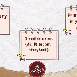 May include: A printable rhyme story book for ages 1-3. The book is available in three sizes: A4, US letter, and storybook. The book has 29 pages and can be printed instantly at home.