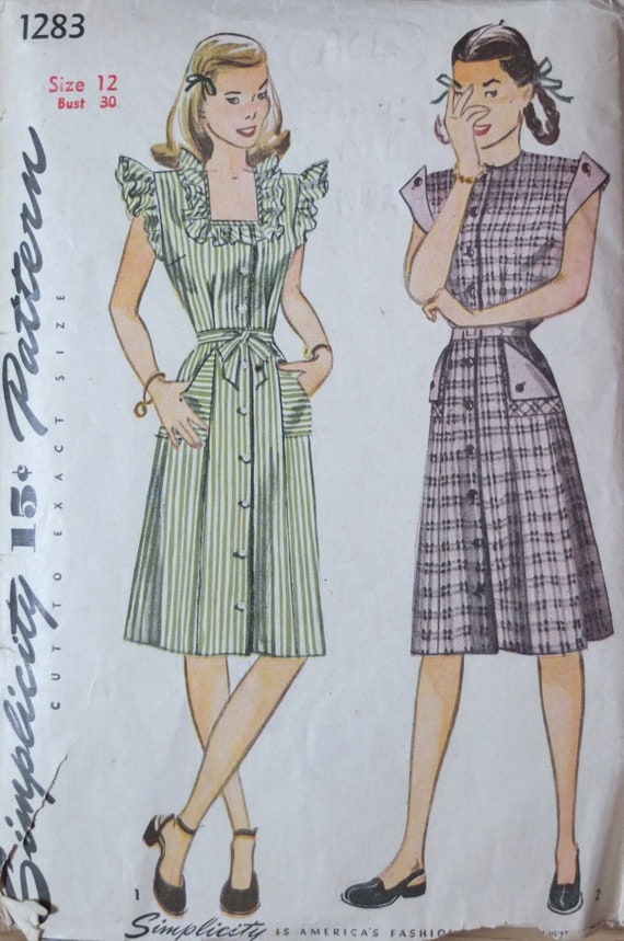 1940s pinafore dress