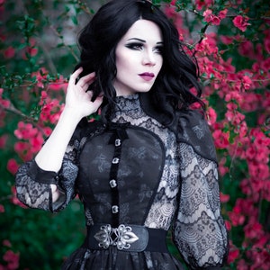 Gray Gothic Dress image 3